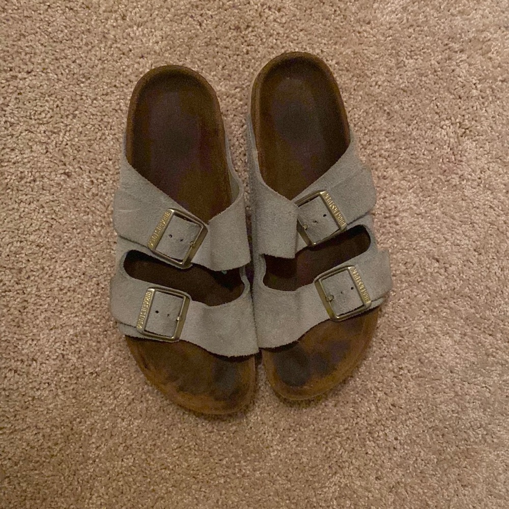 Light Blue Suede Birkenstocks